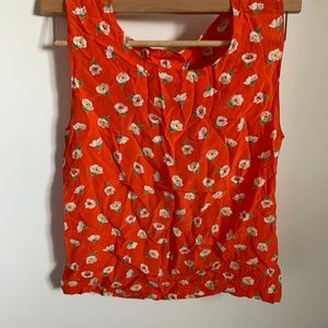 Vintage Silk Floral Crop Top